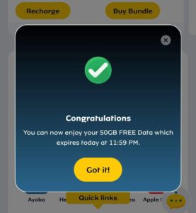 MTN free 50GB myMTN App Data 